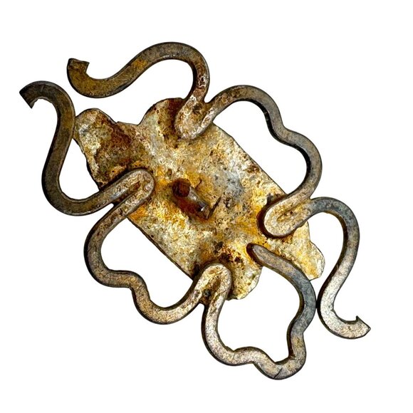 Vtg Kingfisher Blue Feather Floral Pin Brooch Hair Comb Piece Decor Coral #131 - Picture 5 of 5